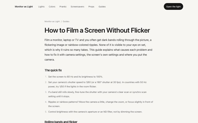 How to Film a Screen Without Flicker preview