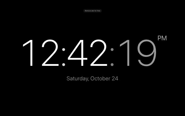 Fullscreen Clock preview